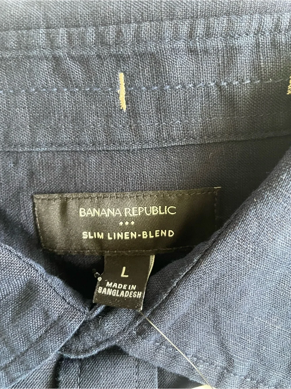 Banana Republic Men's Navy Button-Down Shirt